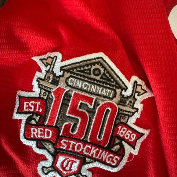 VINTAGE CINCINNATI REDS (KEMP) JERSEY!!! LOADED WITH VINTAGE CINCI REDS PATCHES - Picture 8 of 13